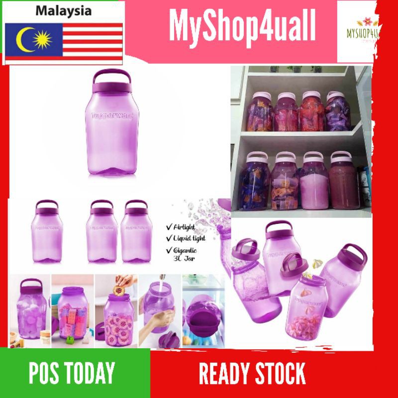 💥READY STOCK💥 TUPPERWARE UNIVERSAL JAR QUAD SET 3.0L (1pc)