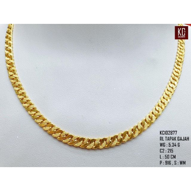 Rantai Leher 916 Tapak Gajah Shopee Malaysia