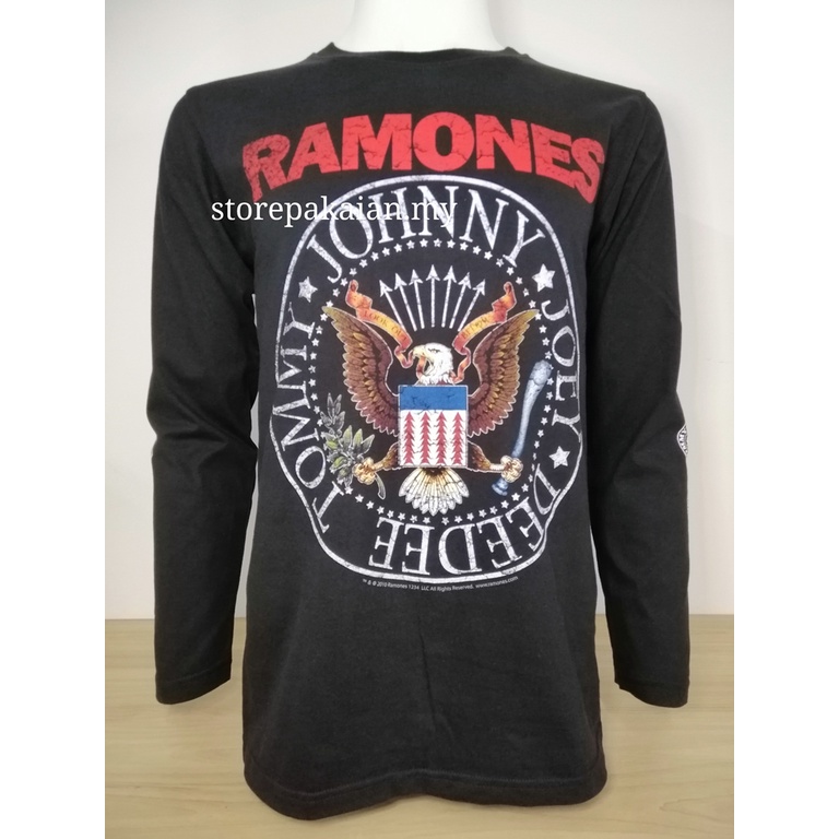 Ready Stock Ramones Hey Ho Lets Go Long Sleeve 100 Cotton Rock