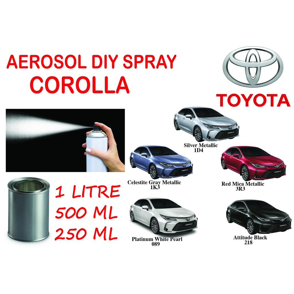 Aerosol Spray 2K Paint/ Car Body Colour Mix 2K Paint TOYOTA COROLLA
