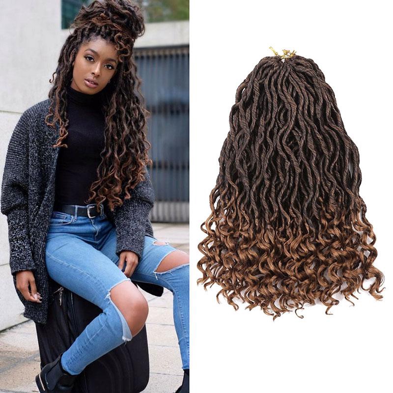 18 Twist Wigs Crochet Hair Braids Locs Faux Hair Wavy Faux With