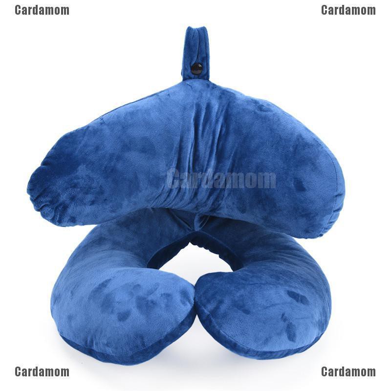 Carda J Shape Travel Pillow For Airplane Inflatable Neck Pillow