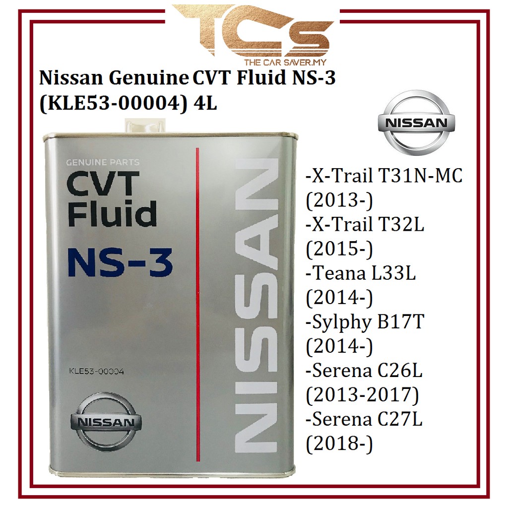 Nissan Genuine CVT Fluid NS-3 (KLE53-00004) 4L