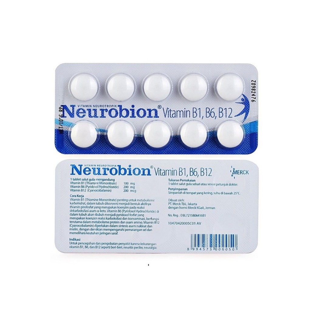 NEUROBION VITAMIN 60S B1, B6, B12 [NEW PACKAGING] EXP 06/2023 Shopee