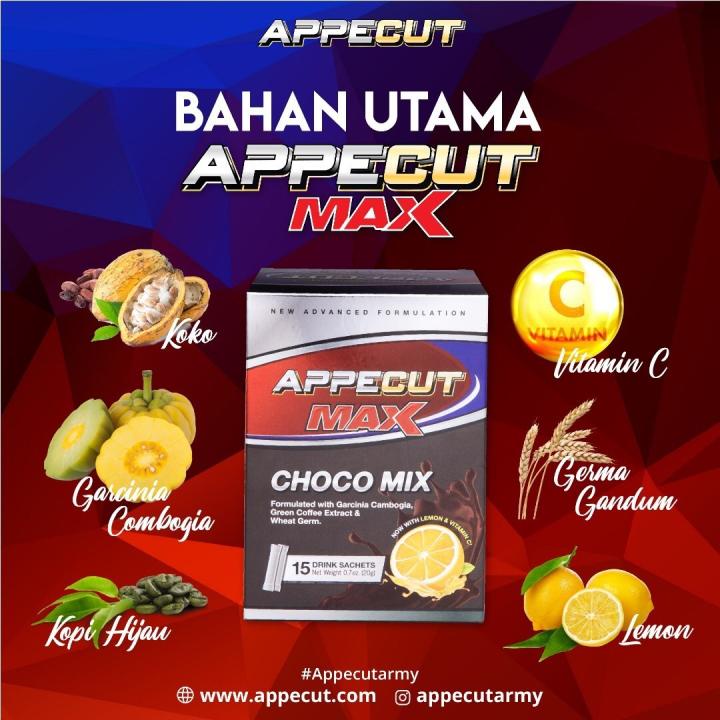 Free Gift Appecut Max Choco Mix Cocoa Mix 15 Sachets Ready Stock Shopee Malaysia