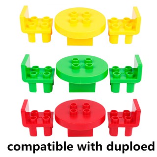 Diy Table Chair Furniture Building Blocks Bricks Toys Compatible With Lego Duplo