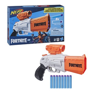 NERF Fortnite SR Blaster -- 4-Dart Hammer Action -- Includes Removable ...