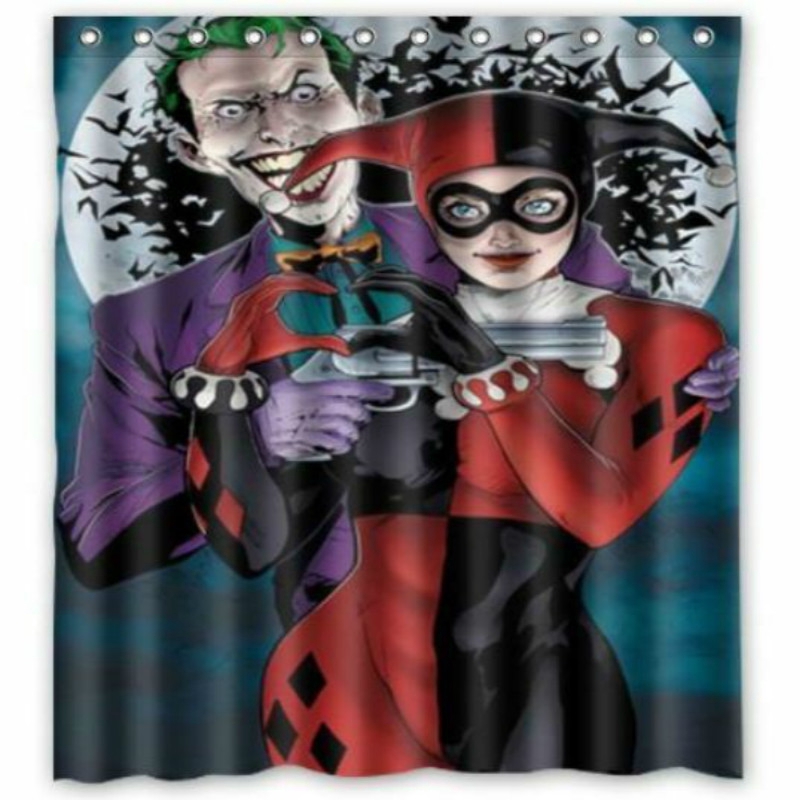 New Shower Curtain Harley Quinn And The Joker Shopee Malaysia