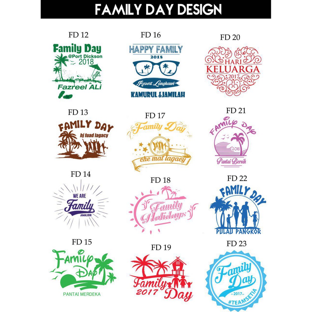 Design baju family day