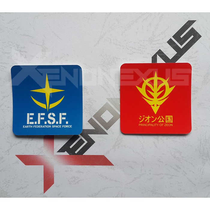 Gundam Logo Sticker Efsf And Zeon Logo Shopee Malaysia