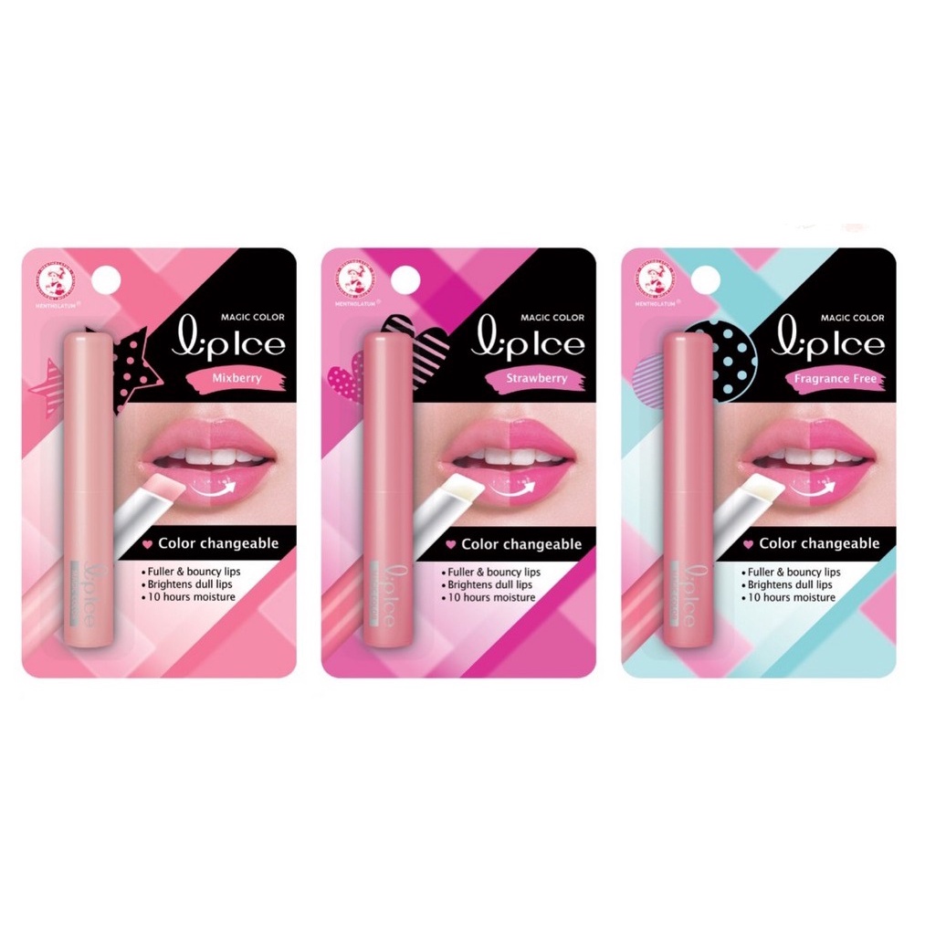 Hada Labo Mentholatum Lipice Magic Color Lipbalm Pink Mixberry