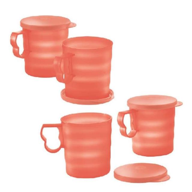 Tupperware Blossom Mug with Seal 350ml (4pcs) / Mug Tupperware