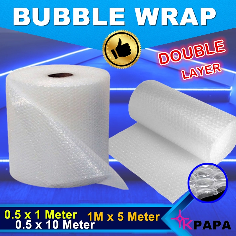 Bubble Wrap Double Layer 0.5 M x 10 Meter 1 Meter x 5 Meter Bubblewrap ...