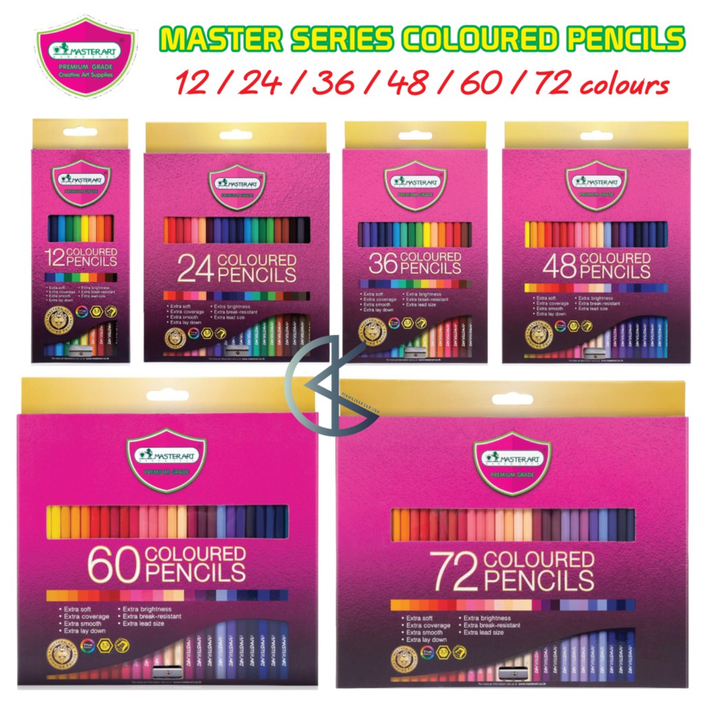 Masterart Colour Pencils 24 / 36 / 48 / 60 / 72 Color Pencil Master Art