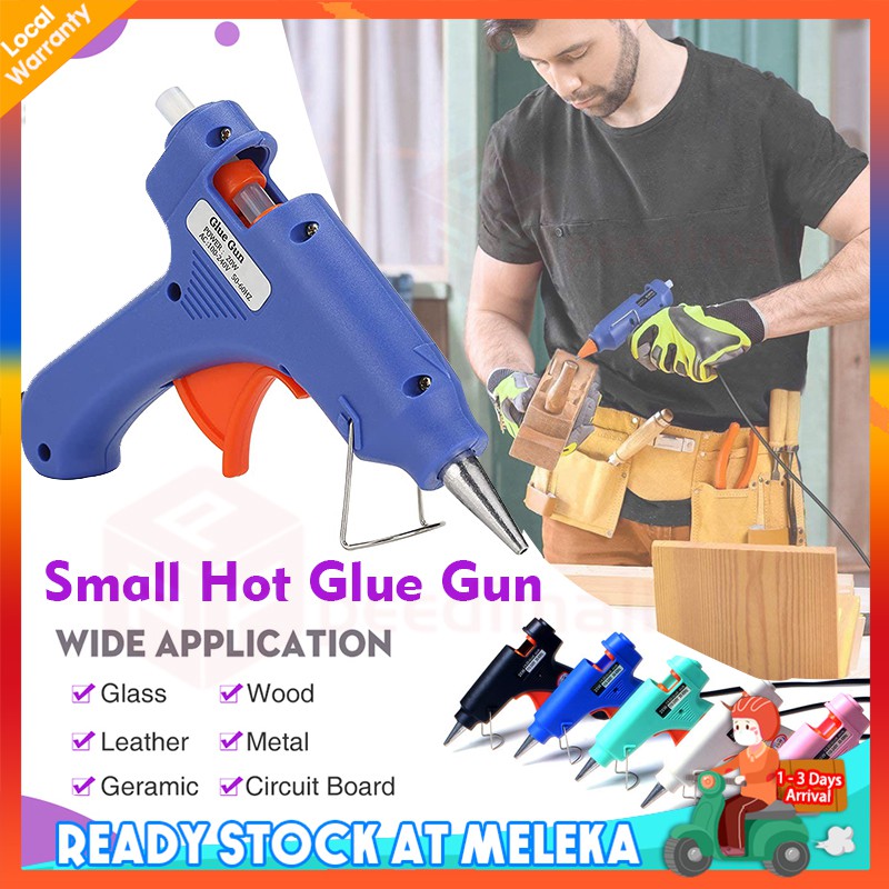 【Local Stock 】Mini Hot Glue Gun + 10 Pcs Melt Glue Sticks Kit Flexible Trigger Temperature Melting for DIY Small Craft