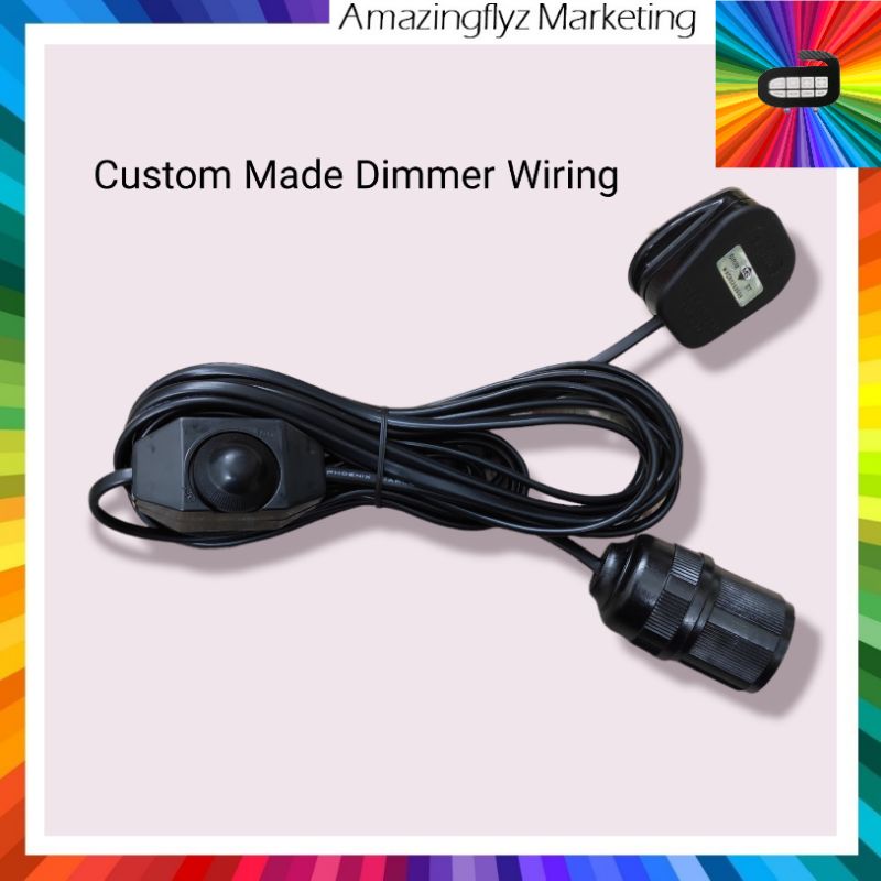 Custom Made Ready to Use [Dimmer] Wiring Set E27 Lamp Holder with 13A
