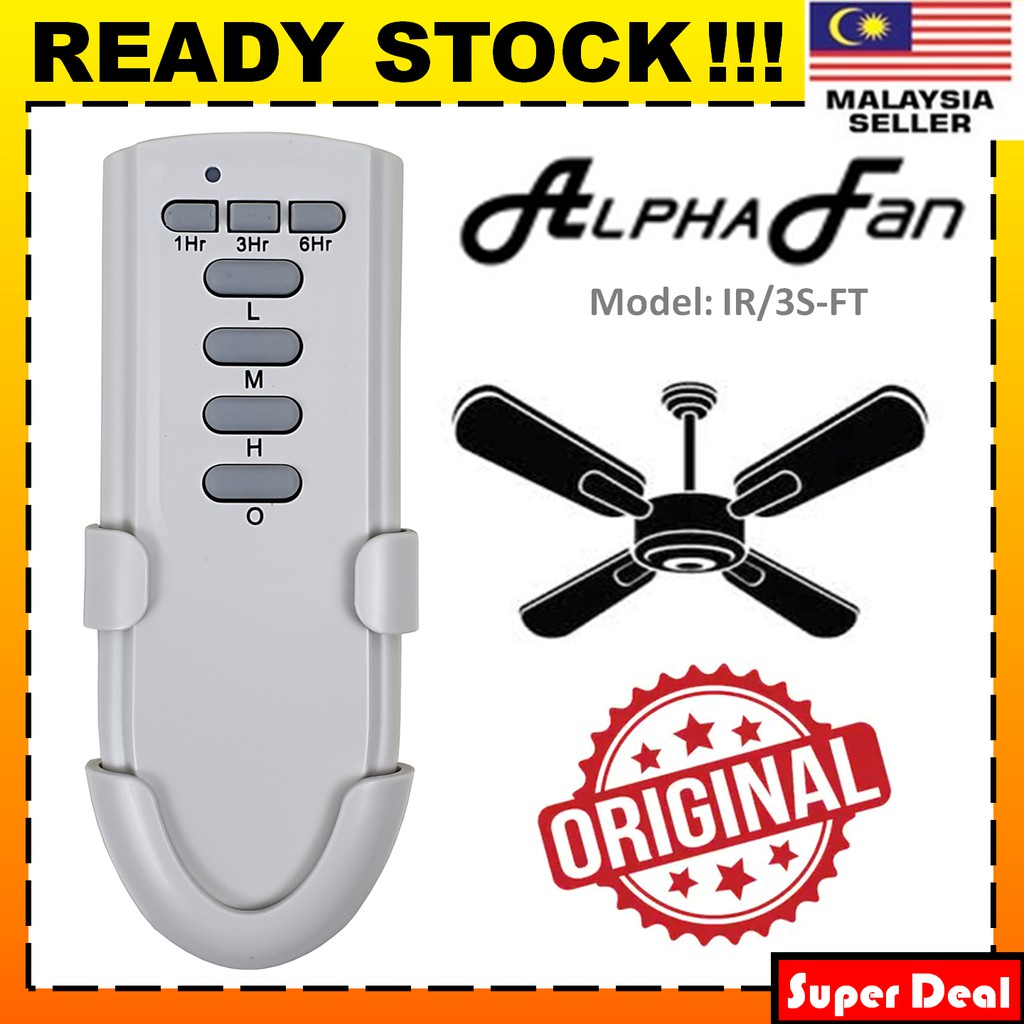 [100 ORIGINAL] ALPHA Fan 3 Speed Ceiling Fan Remote Control (IR/3SFT) Shopee Malaysia
