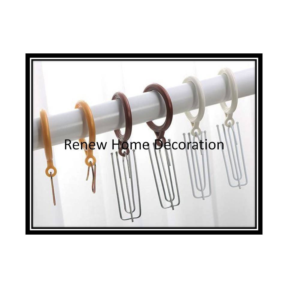 Rod Ring Plastik Pole Rod Hooks Rings Curtain Rod Rings Eyelet Shopee Malaysia