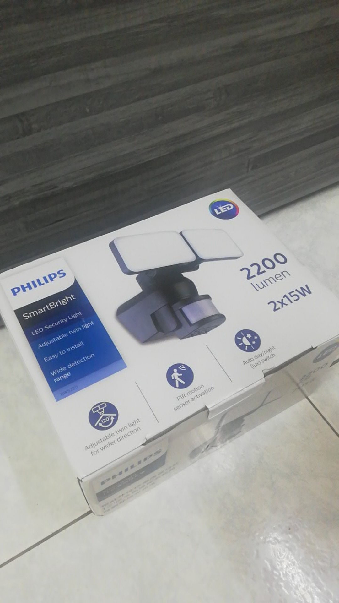 Philips Motion Sensor With Led Light Bws 220 Security Sensor Light 6500k Daylight Shopee Malaysia