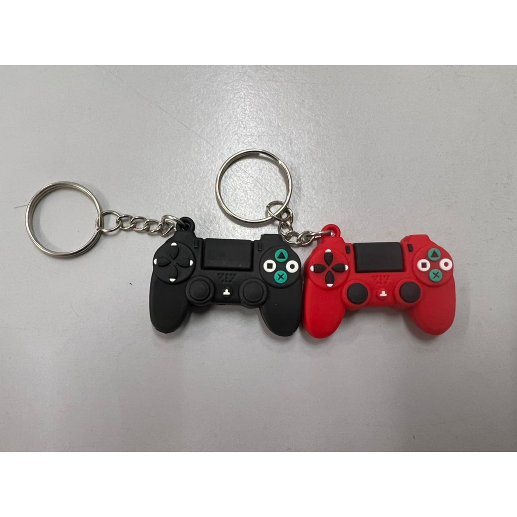 Playstation Keychain accessory Black/RED PS4 PS2 Style Controller Video Game