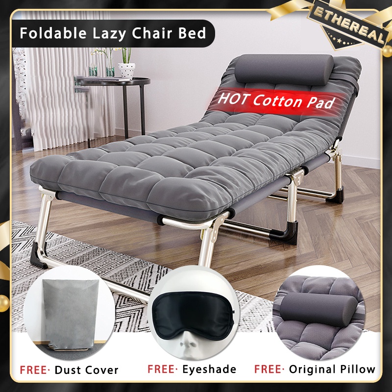 KERUSI MALAS Foldable Chair Single Bed Rest Chair Lazy Chair Sleeping Adjustable Indoor Portable