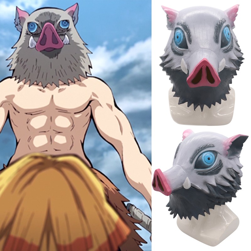 Demon Slayer Kimetsu no Yaiba Cosplay Hashibira Inosuke Mask Wild Boar ...