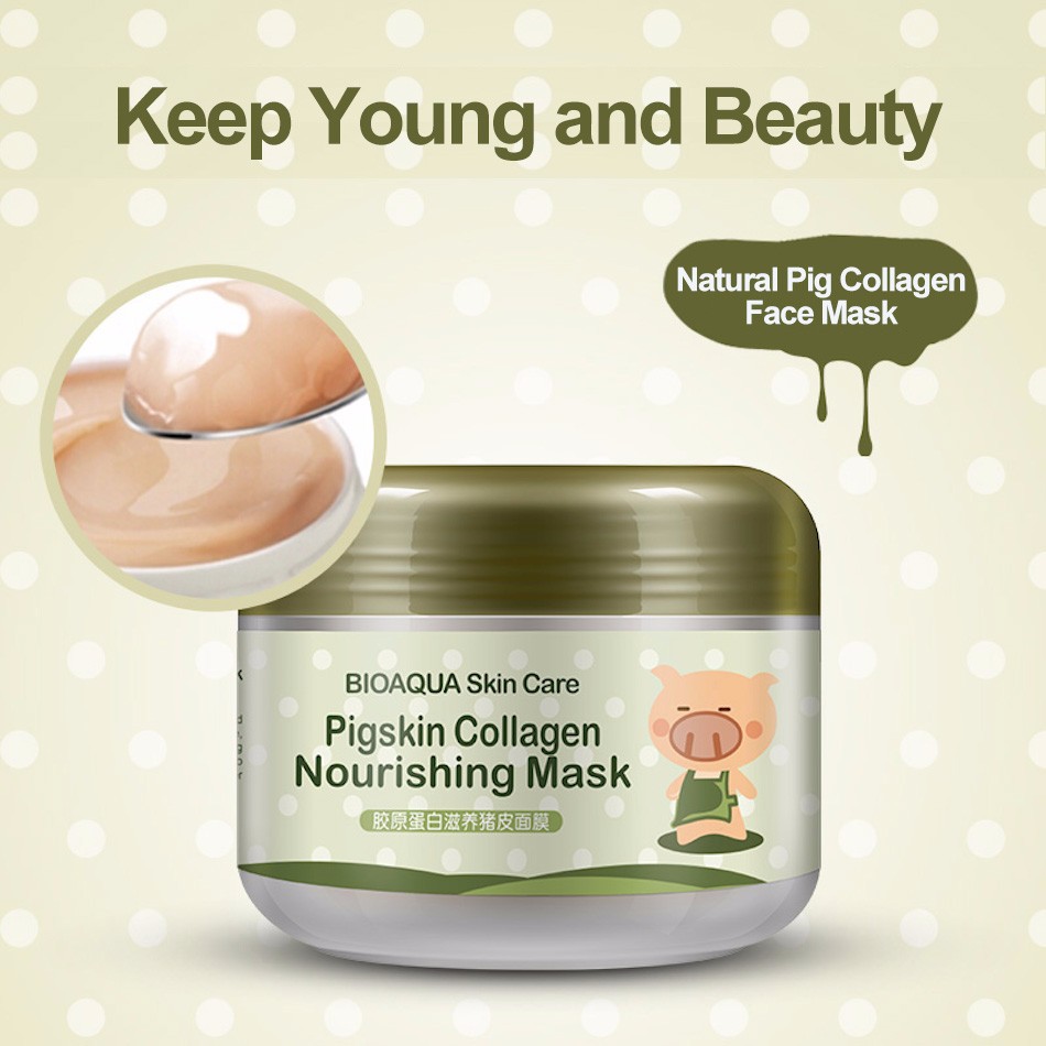 Pigskin collagen nourishing mask young and energetic again как пользоваться