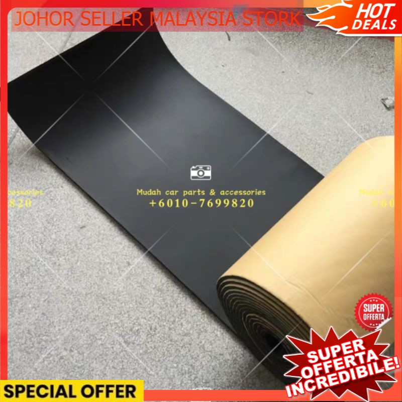 Engine Bay Mat Soundproof Front Bonnet Radio Shield Silence Insulation 0. 3M x0.5 Meter Damper Anti Rust Body Foam Film