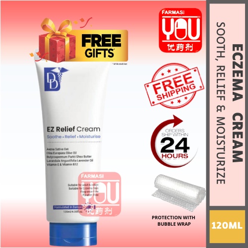 [YOUPHARMACY] DD EZ Relief Cream (Eczema Creams for Dry, Itchy Skin) 120ML