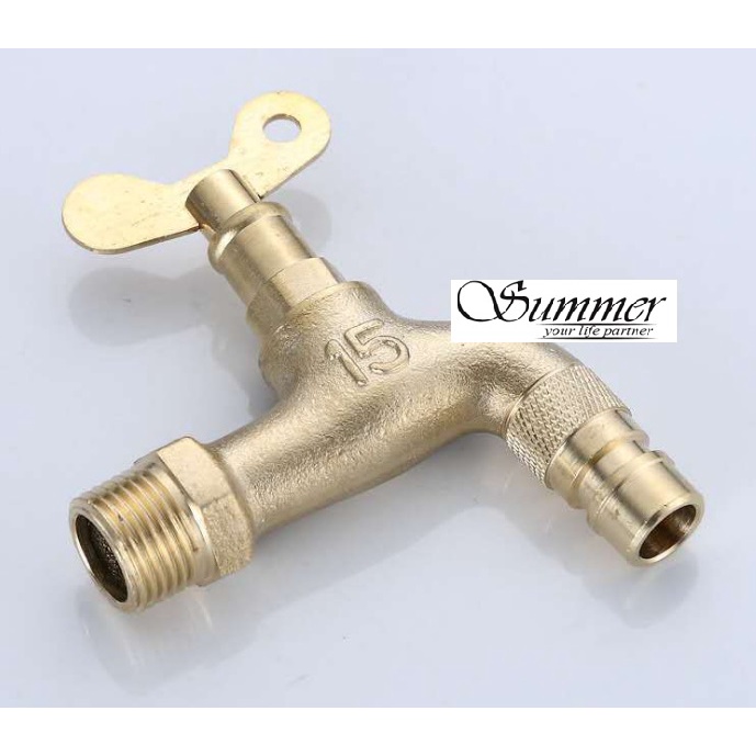1/2" Heavy Duty Brass Big Body Lockable Bib Tap Kepala Paip Air dengan