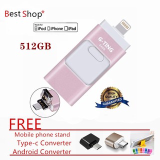 3 in 1 Usb Pen Drive 512GB OTG Flash Drive For iPhone /Android/PC