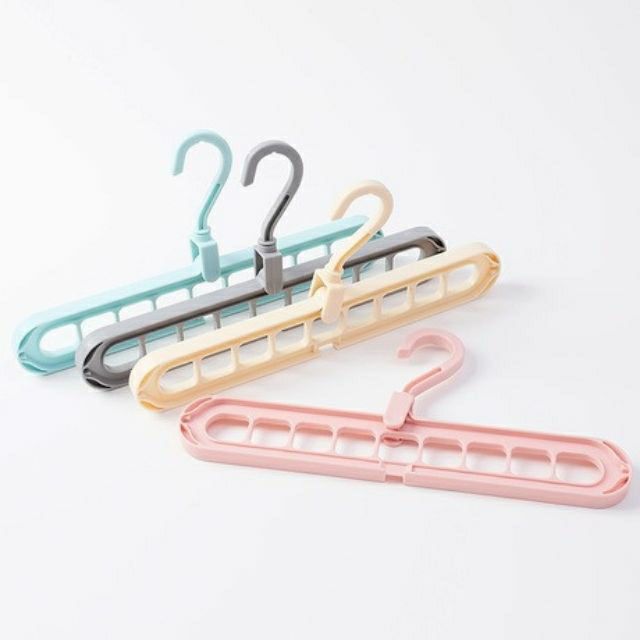 9 Holes Multi-function Clothes Quality Hanger Nine hole Rotating Magic (Color cannot choose THICK WIDE HANGER - King