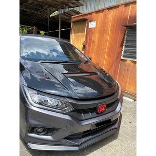 Honda city 2014 2016 2017 2018 2019 carbon Fiber front bonnet hood 