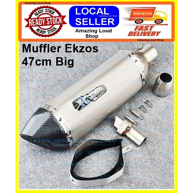 Muffler Two Brothers Motor Exhaust Big Motorcycle Racing 51mm Ekzos Shopee Malaysia