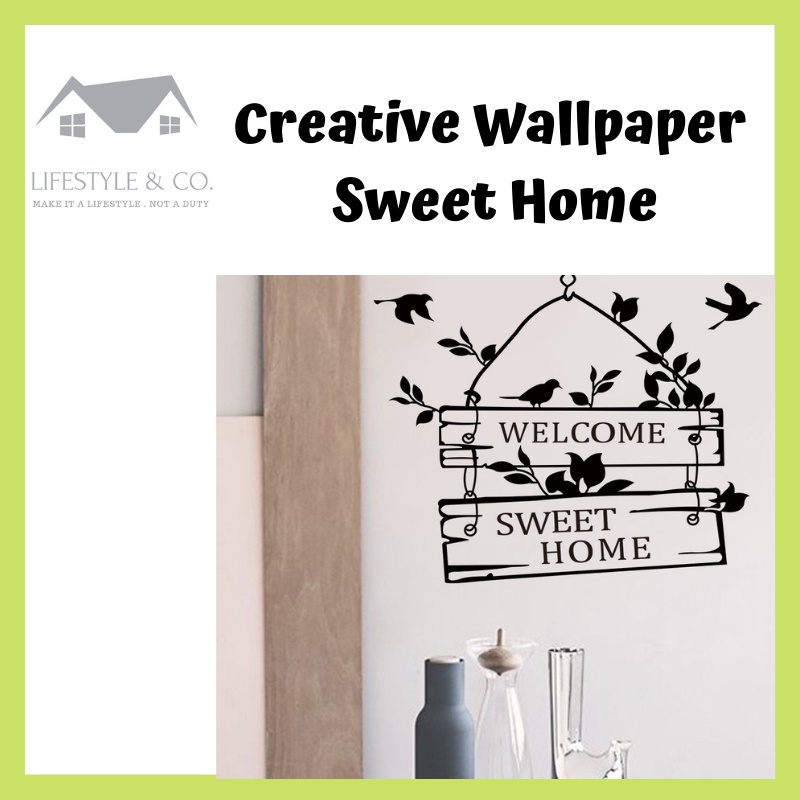 Wallpaper Wall Decor-Airbnb Welcome come sweet home Removable Wall Sticker Removable Wallpaper for Home Living Room