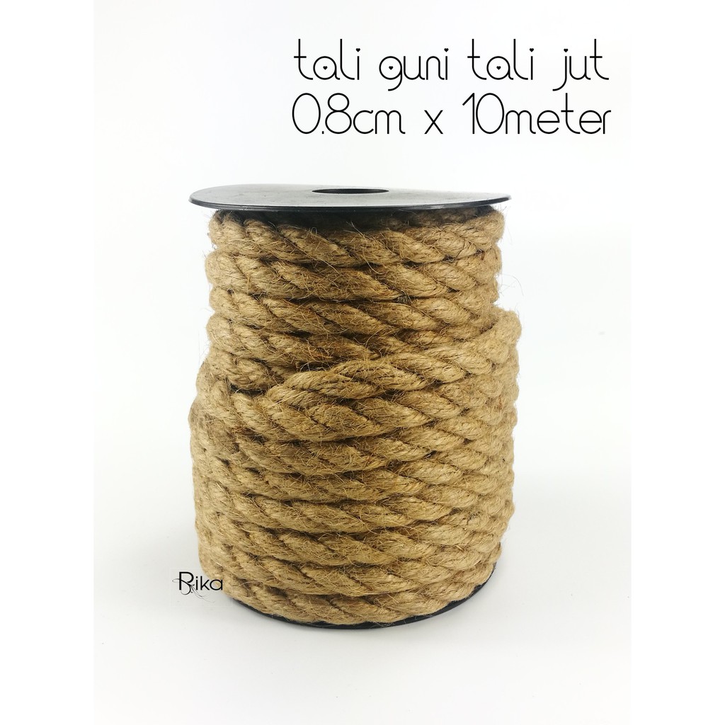 Tali Guni Tali Jut Hemp Rope Hemp Cordage 08cm X 10 Meters 1 Roll