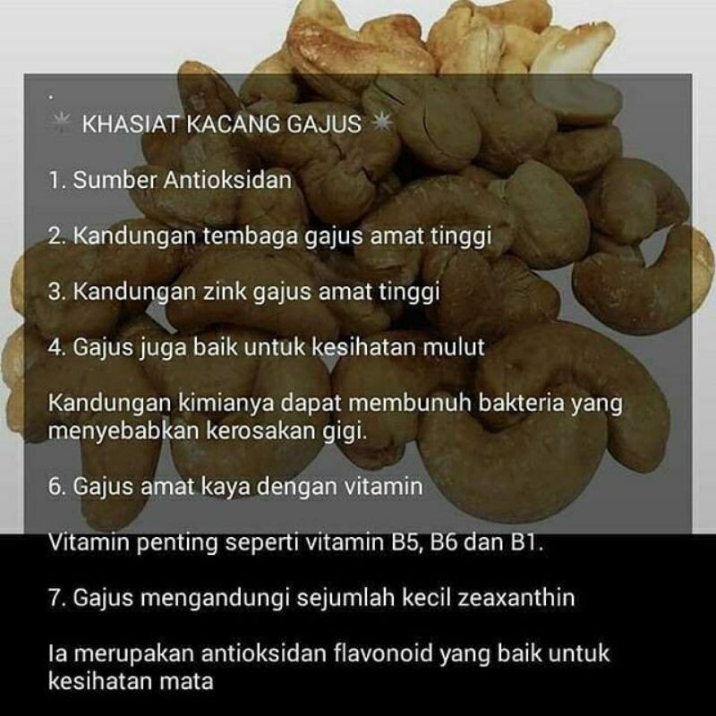 Khasiat kacang gajus