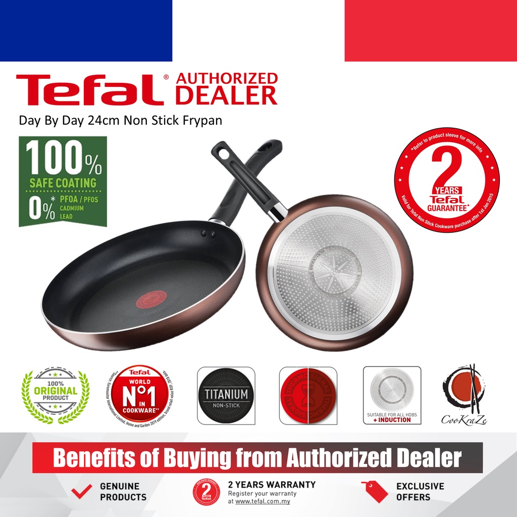 Tefal Day By Day 24cm Non Stick Frypan G14304 Induction Shopee Malaysia 5488