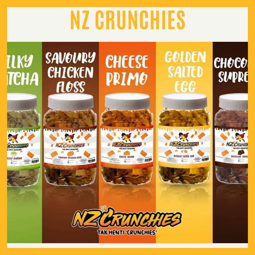NZ CRUNCHIES SNACK POPIA SNACK KUDAPAN 8 PERISA HEBAT SALTED EGG CHEESE PRIMO CHICKEN FLOSS CHOC