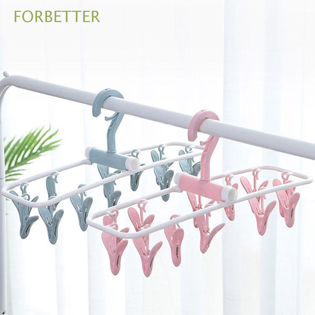 Green Swivel Hook Plastic 36 Pegs Drying Rack Clothes Hanger for Underwear Socks Gloves 