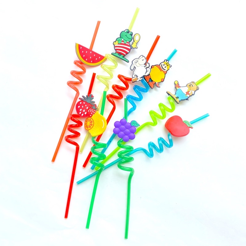 CUTE ANIMAL FRUIT STRAWCOLOURFUL STRAWPARTY STRAW Shopee Malaysia