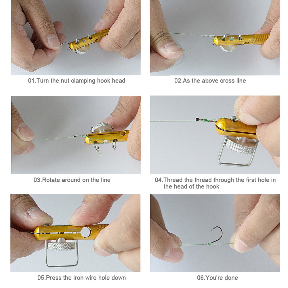 fish hook threading tool