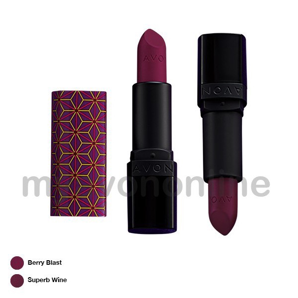 Avon Perfectly Matte Stellar Lipstick Limited Edition 3 6g Red Supreme Berry Blast Superb Wine Shopee Malaysia