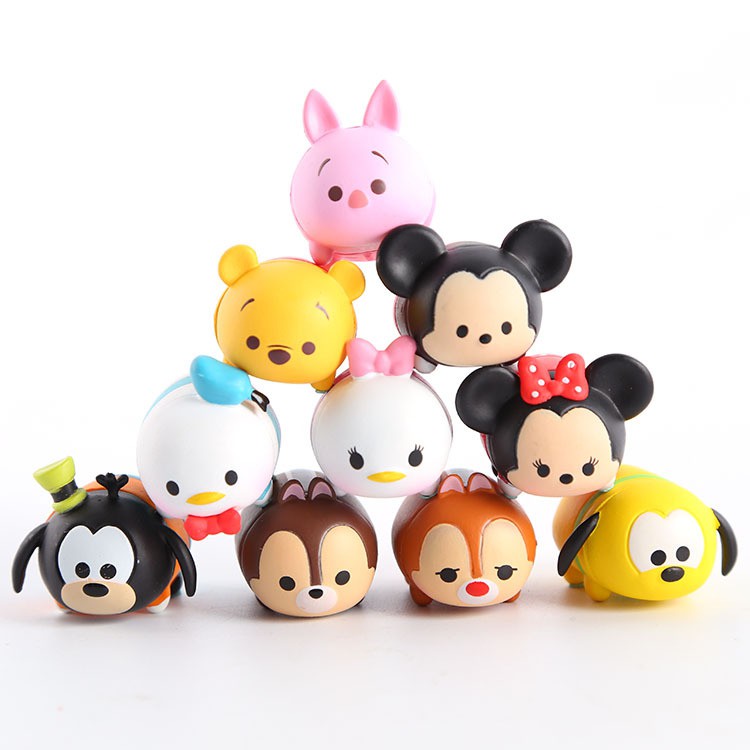 Cute Disney Tsum Tsum Stackable mini figures set 10 pcs Hot Selling ...