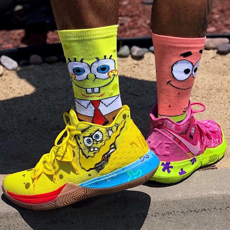 kyrie irving spongebob and patrick shoes