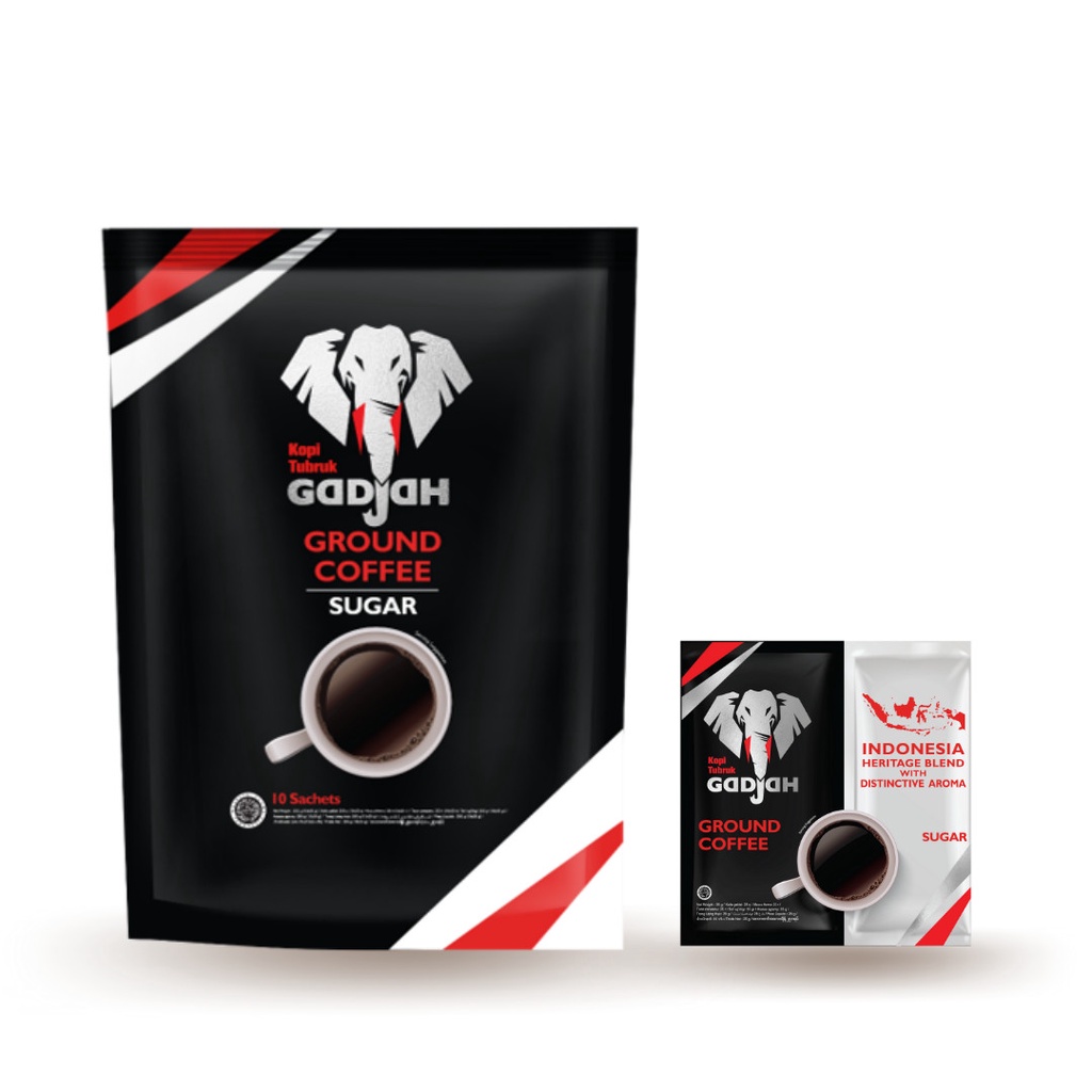 20 Sachet Imported Coffee Kopi Tubruk Gadjah Indonesia Heritage Blend
