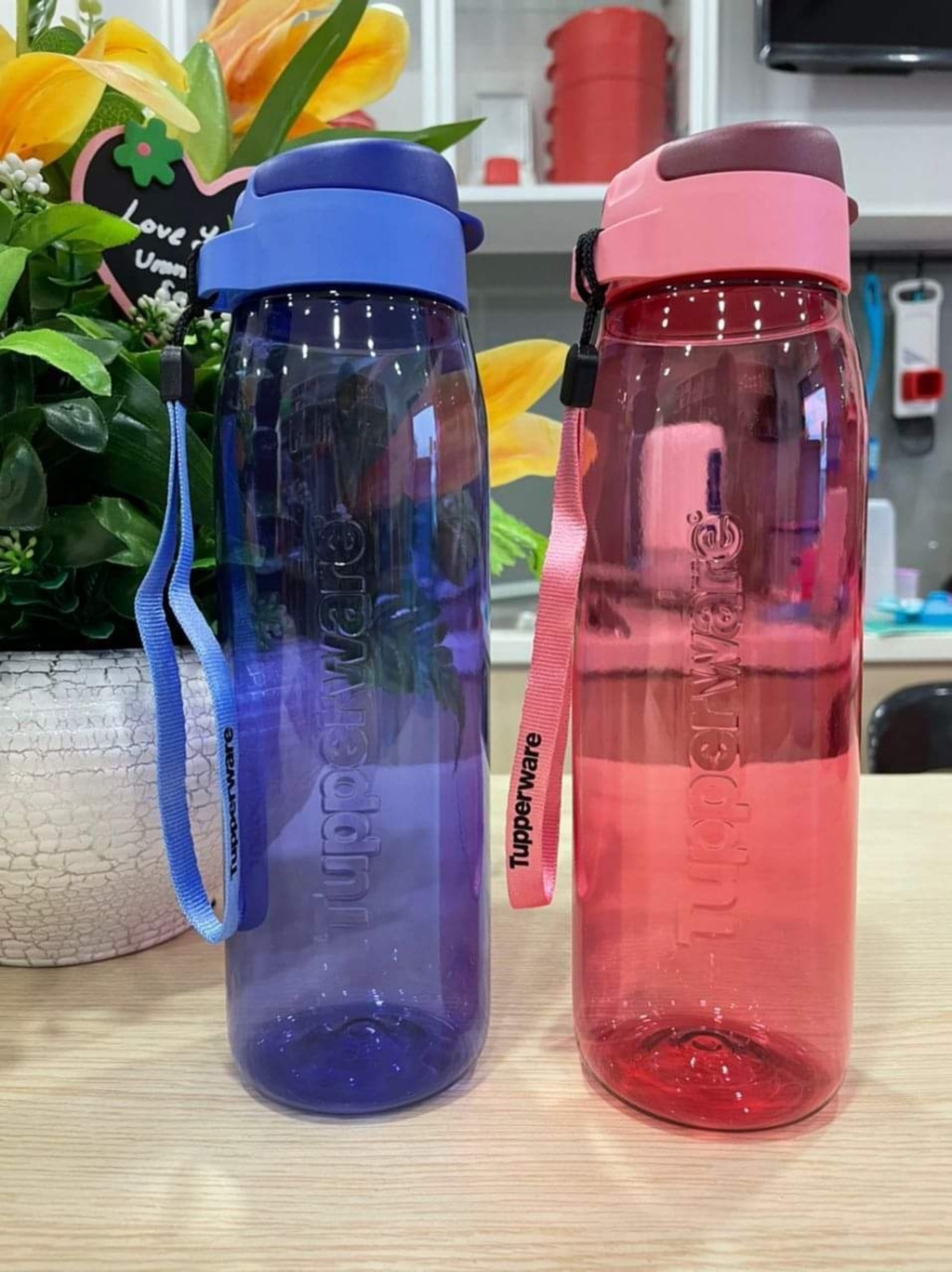 5 Jenis Tupperware NEW H2GO Flip Top Straw Tumbler 750ml / H2go