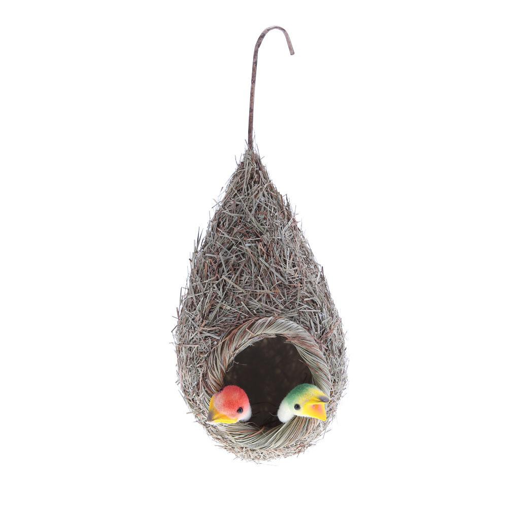 Cute Simulation Straw Bird Nest G Hanging Decoration Bird House