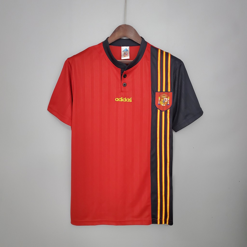 1996 Spain Home Retro Soccer Jersey Football Jersey