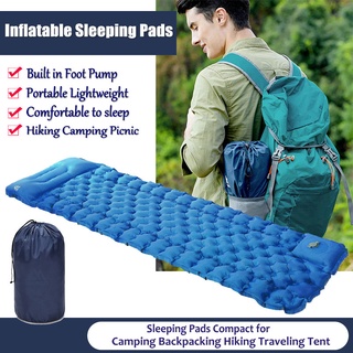 Inflating Mat Outdoor Tent Sleeping Pad Hiking Pillow Air Mattress 76-152cm BE 